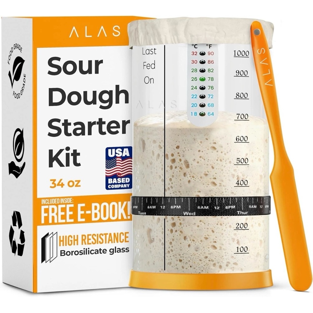 Sour Dough Pro Starter Kit, 34 oz Borosilicate Glass NEW IN BOX NIB